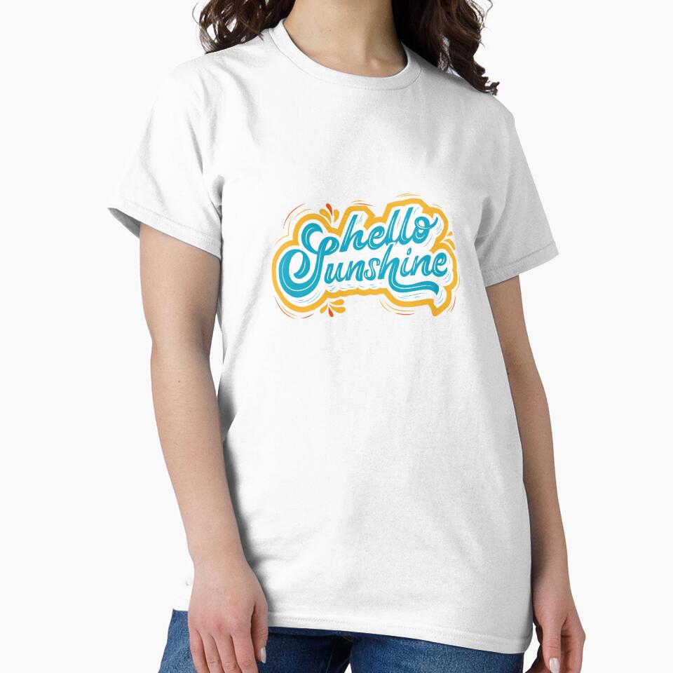 Hello Sunshine - Inspirational and Motivational Quote by greenoriginals