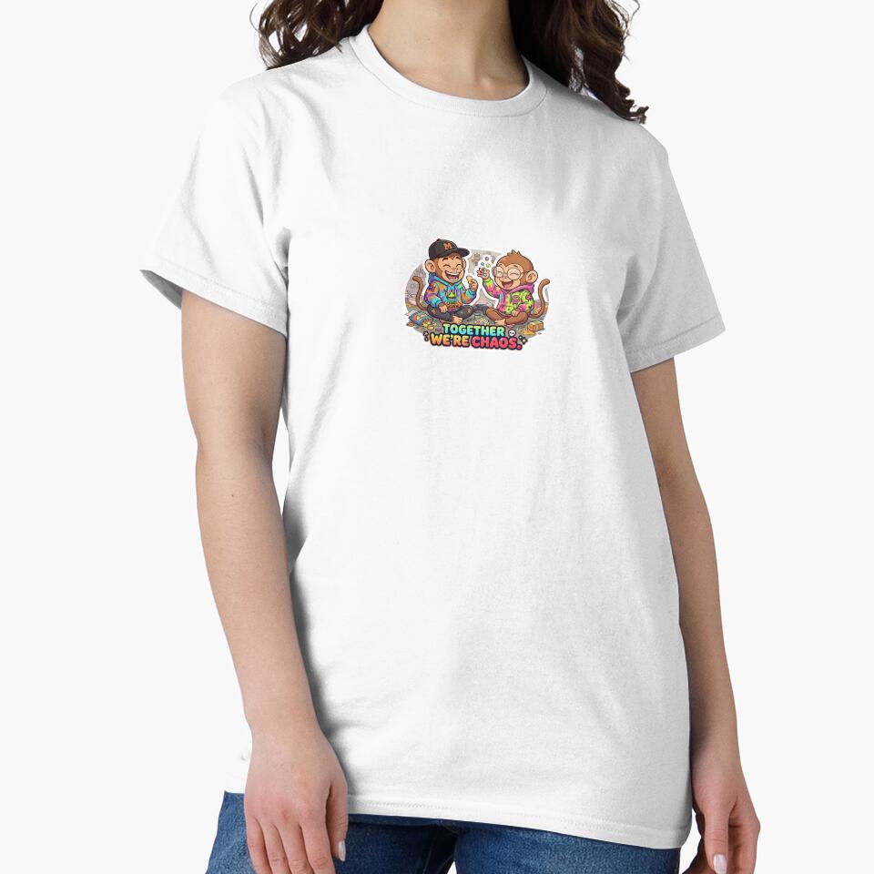 Together We’re Chaos Monkey Sticker | Funny Couple Cartoon Meme by Newkidshub