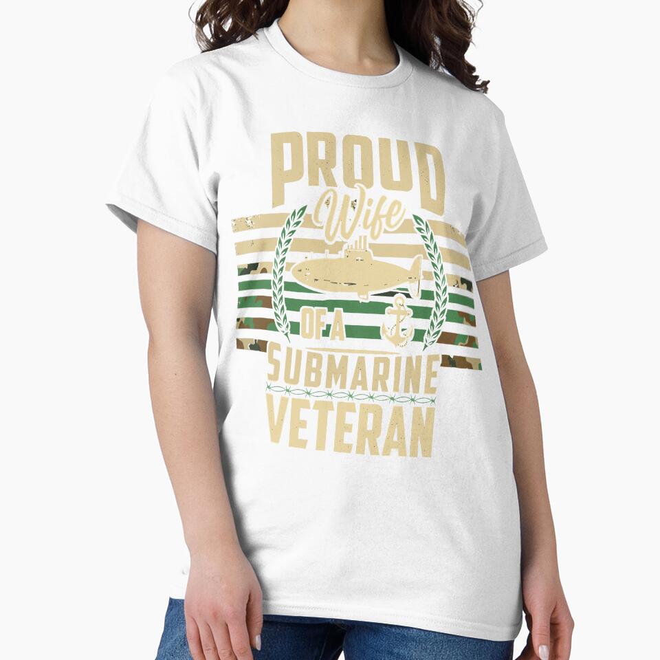 Proud Wife Submarine Veteran Flag by martinezkreativ