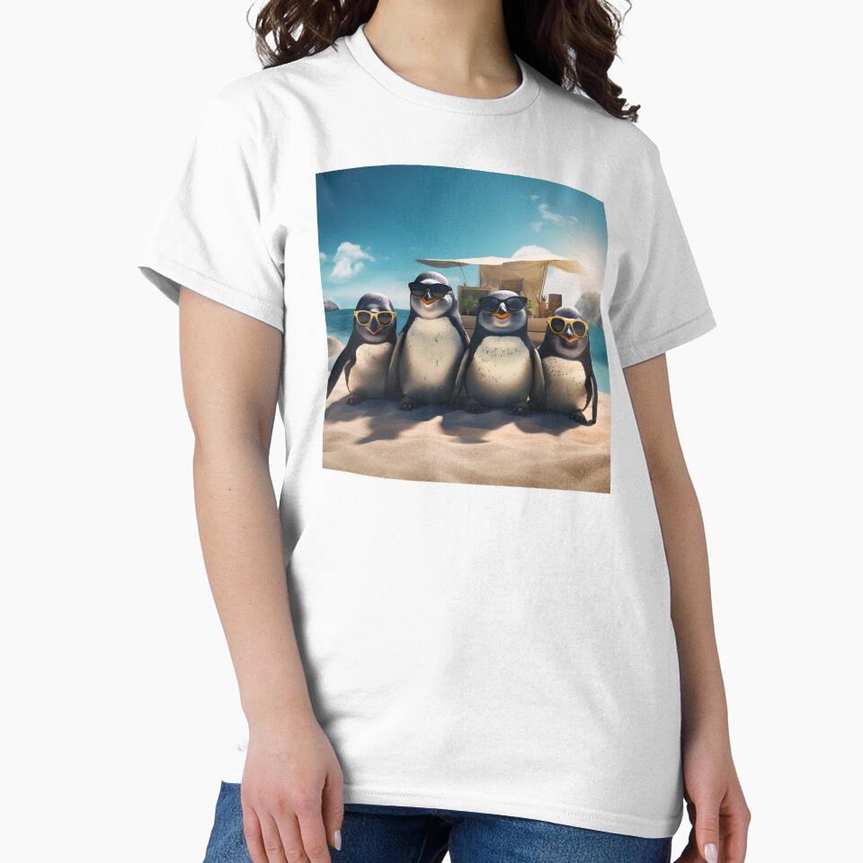 Penguin Summer Holiday by FarOutTees