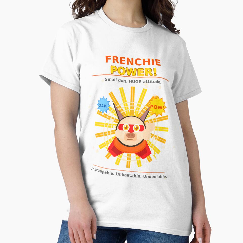 Frenchie Power Kids Superhero French Bulldog Funny Gift by madesignco.store
