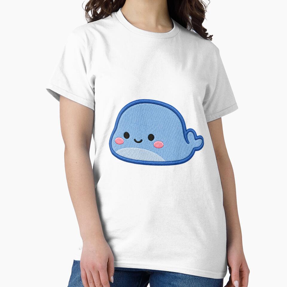 Cute Whale Blob Embroidery Patch by ColorSplash123