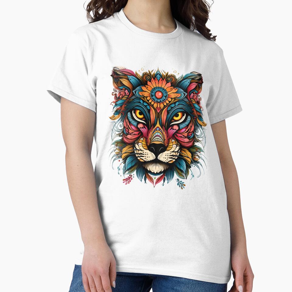 Tiger face art, colorful, tiger lovers no.2 by KAMESUN
