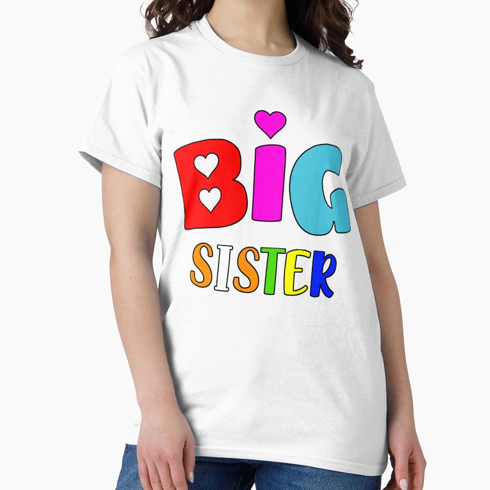 Big Sister T Shirt Multicoloured by thebeardedscot
