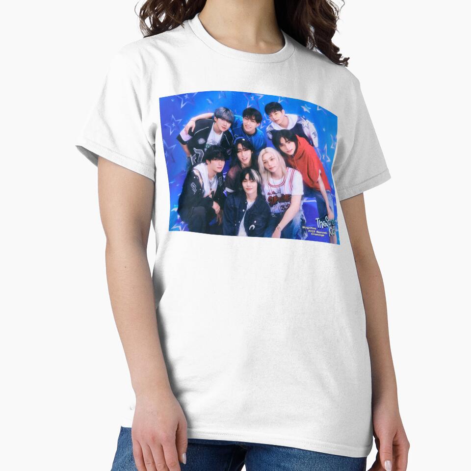 SKZ blue summer poster cute boys summer limited edition smile You make STRAY KIDS stay kpop happy ot8 daughter gift photocards by Kpop-Noona