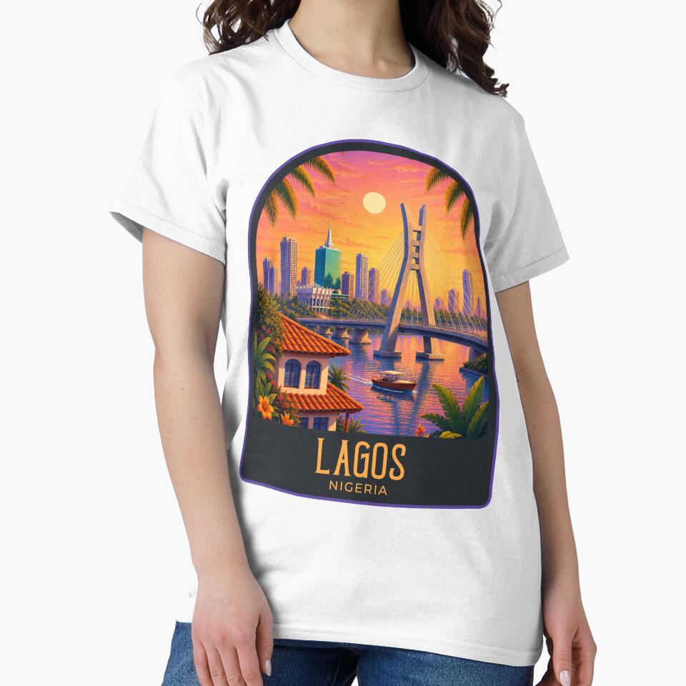 Lagos Nigeria Vintage Travel Illustration by HomeLivingCo
