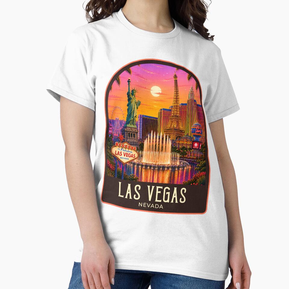 Las Vegas Vintage Travel Illustration by HomeLivingCo