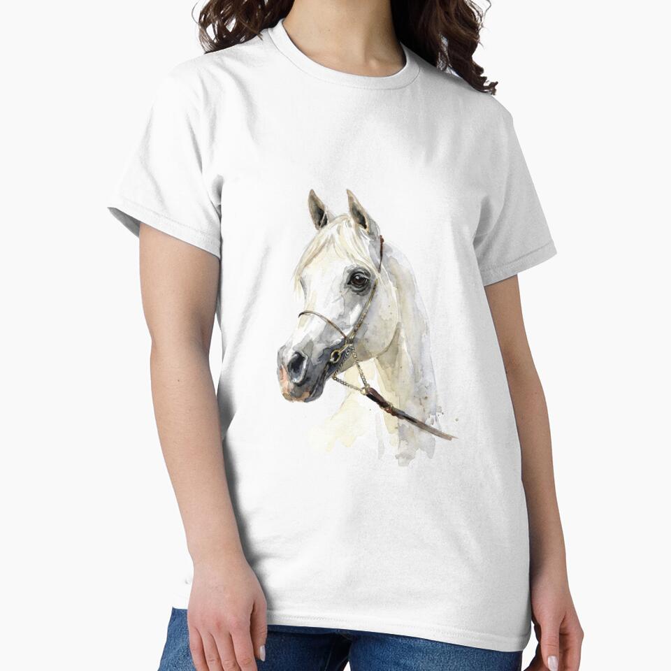 Watercolor Arabian Horse Painting by GelEtBallons