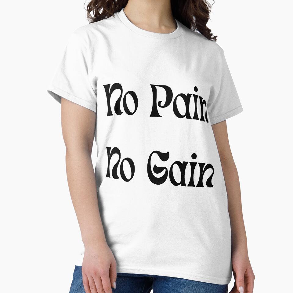 No Pain No Gain - Minimalist Typography by WortStudio