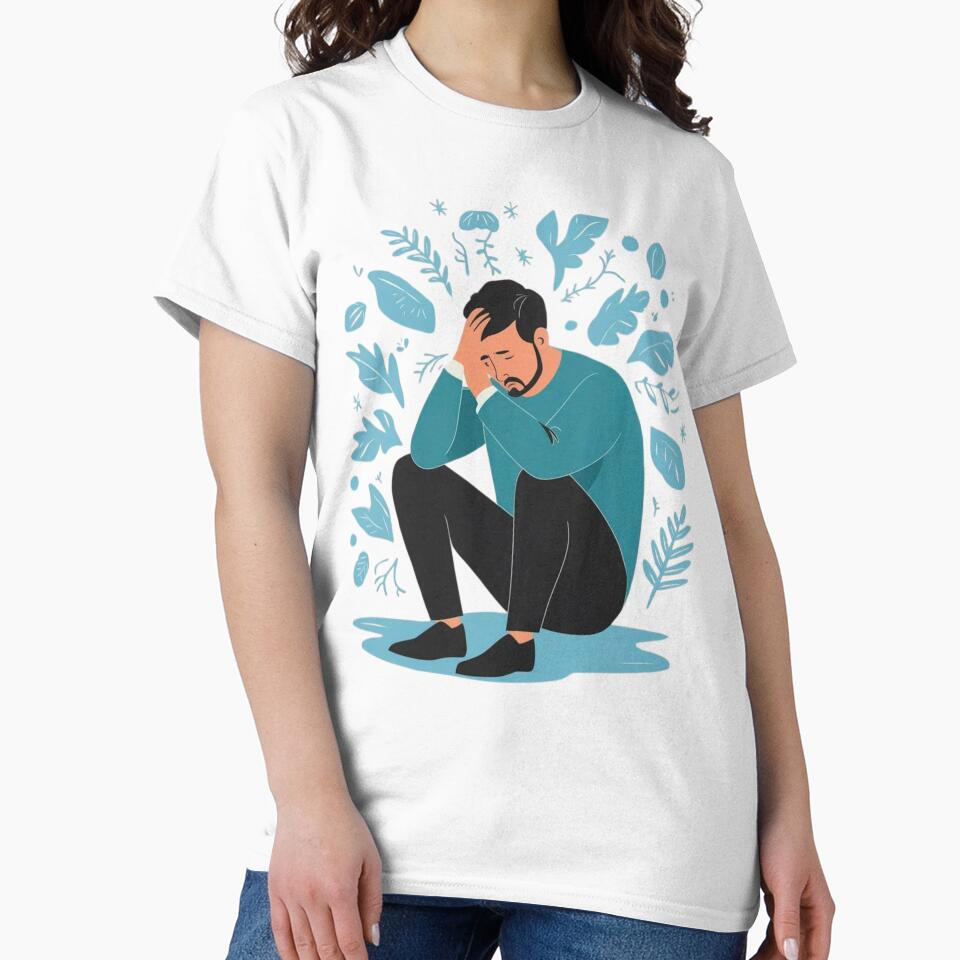 Sad Men Sitting Overthinking by ForgetMee