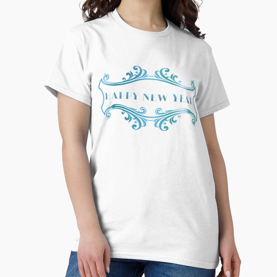 Happy New Year! Sky Blue by Wannabe Art