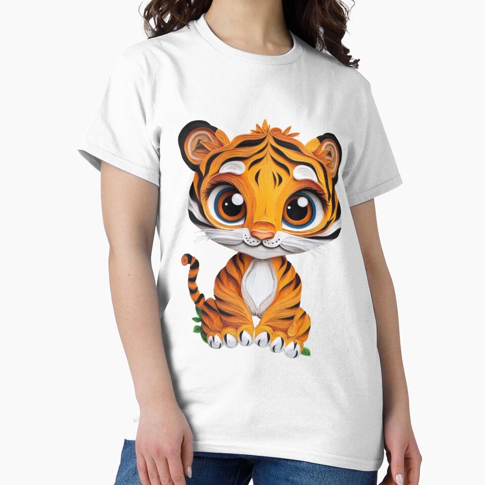 Cute Kawaii Baby Tiger by PrintsByFrank