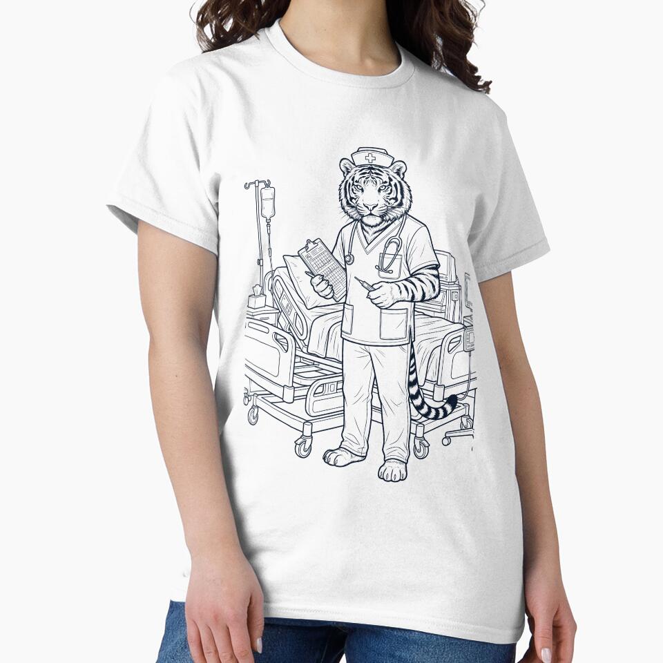 Vintage Tiger Nurse Animal Lover by TerryConnells