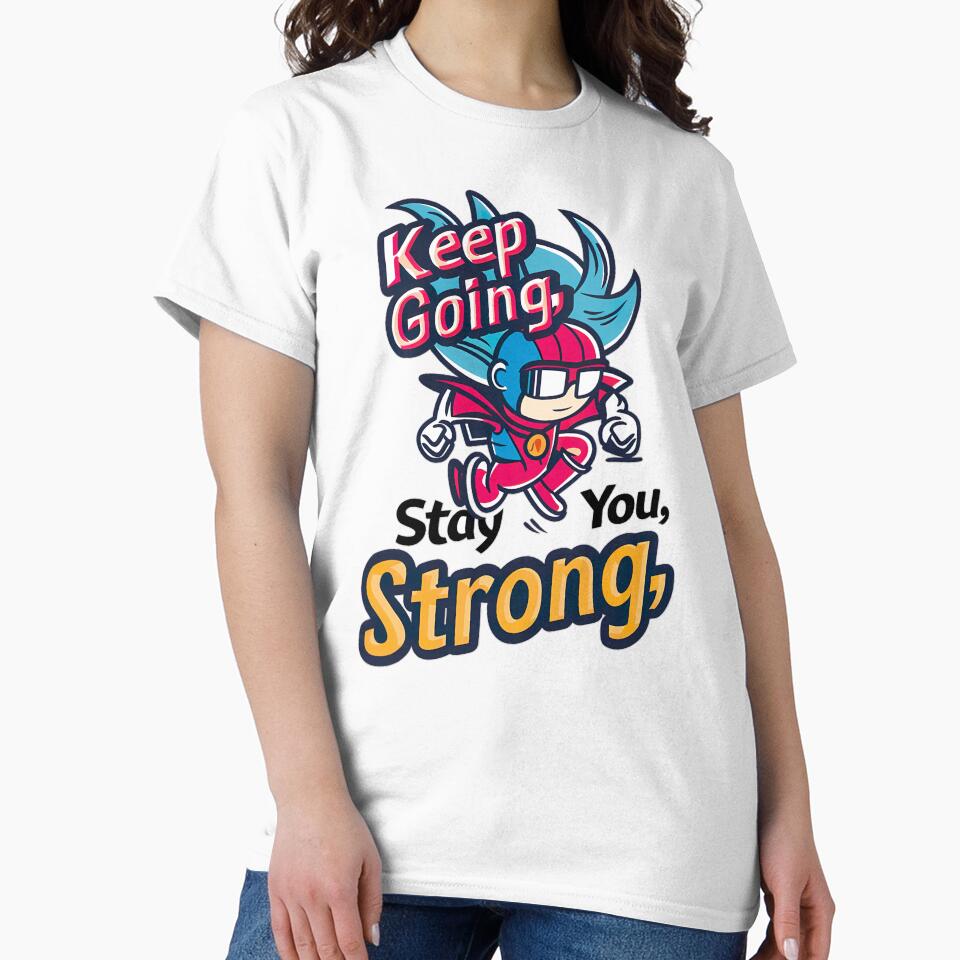 Keep Going Stay Strong Motivational Cartoon by Roseandblood
