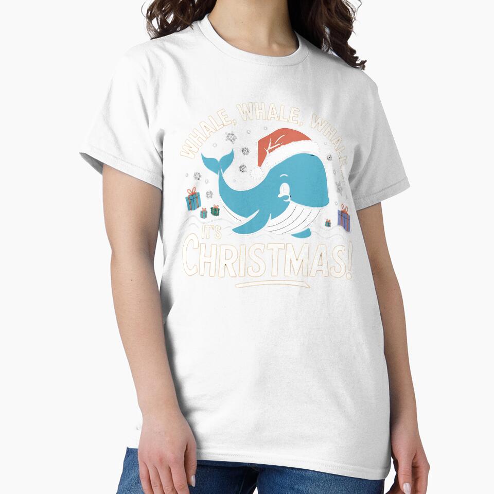 Whale, Whale, Whale It's Christmas Funny Gifts for Christmas by KedzikDesigns