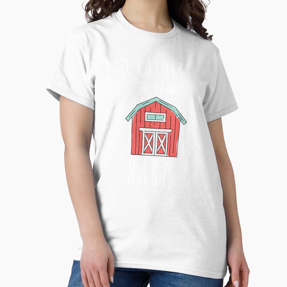 I'd rather be at the barn, funny horse lovers and owners saying by NBSStore