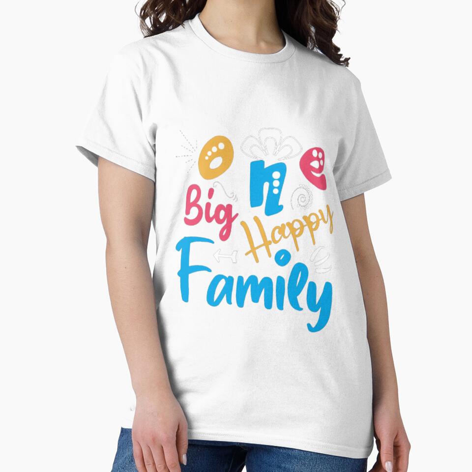 one big happy  family t shirt,family matching by Goraty2020