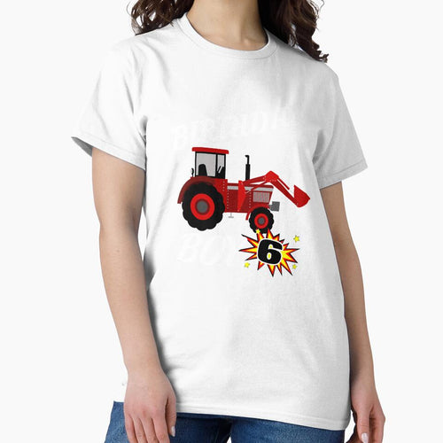 6 Years Old Birthday Design Red Tractor GifDesign by drwigglebutts