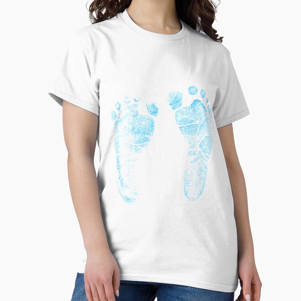 Blue Baby Footprints. Adorable Baby Feet Perfect For New Baby Boy by Digital Eclectica