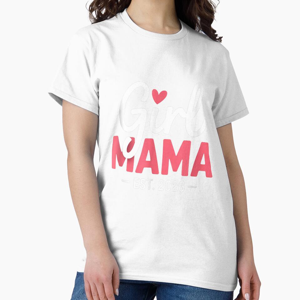 Girl Mama Est. 2026 Expecting Mom Baby Announcement by MerchDeviant