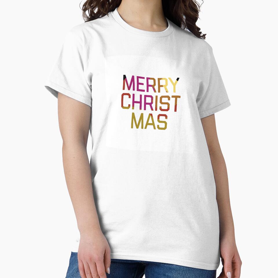 Merry Christmas Multicolored Text by 4thoughtDesigns