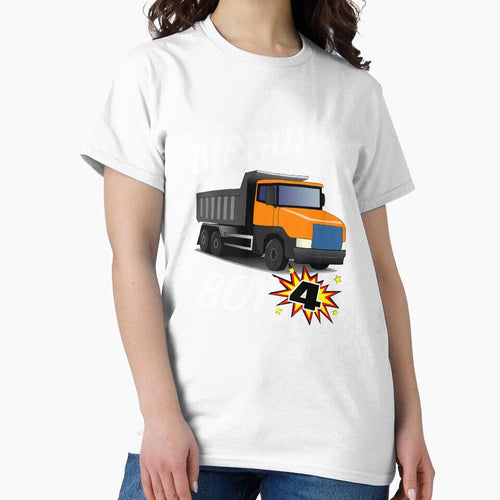 4 Years Old Birthday Design Dump Truck GifDesign by drwigglebutts