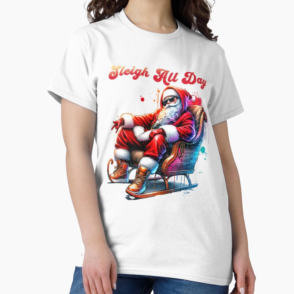 Couple Shirts - Santa Sleigh 2 by MoonsunCraft