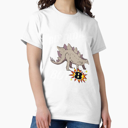 8 Years Old Birthday Design Dinosaur GifDesign by drwigglebutts