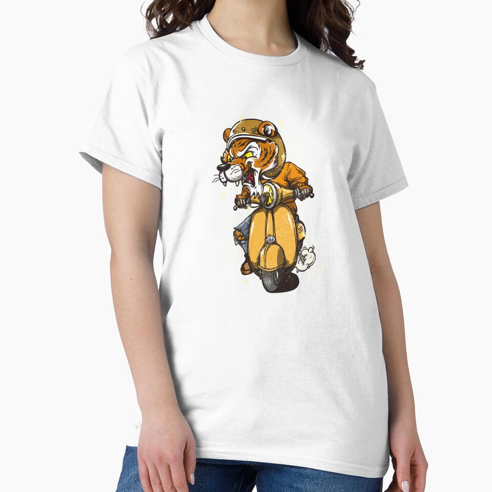 Tiger Rider Scooter Motorcycle by tshirtfever