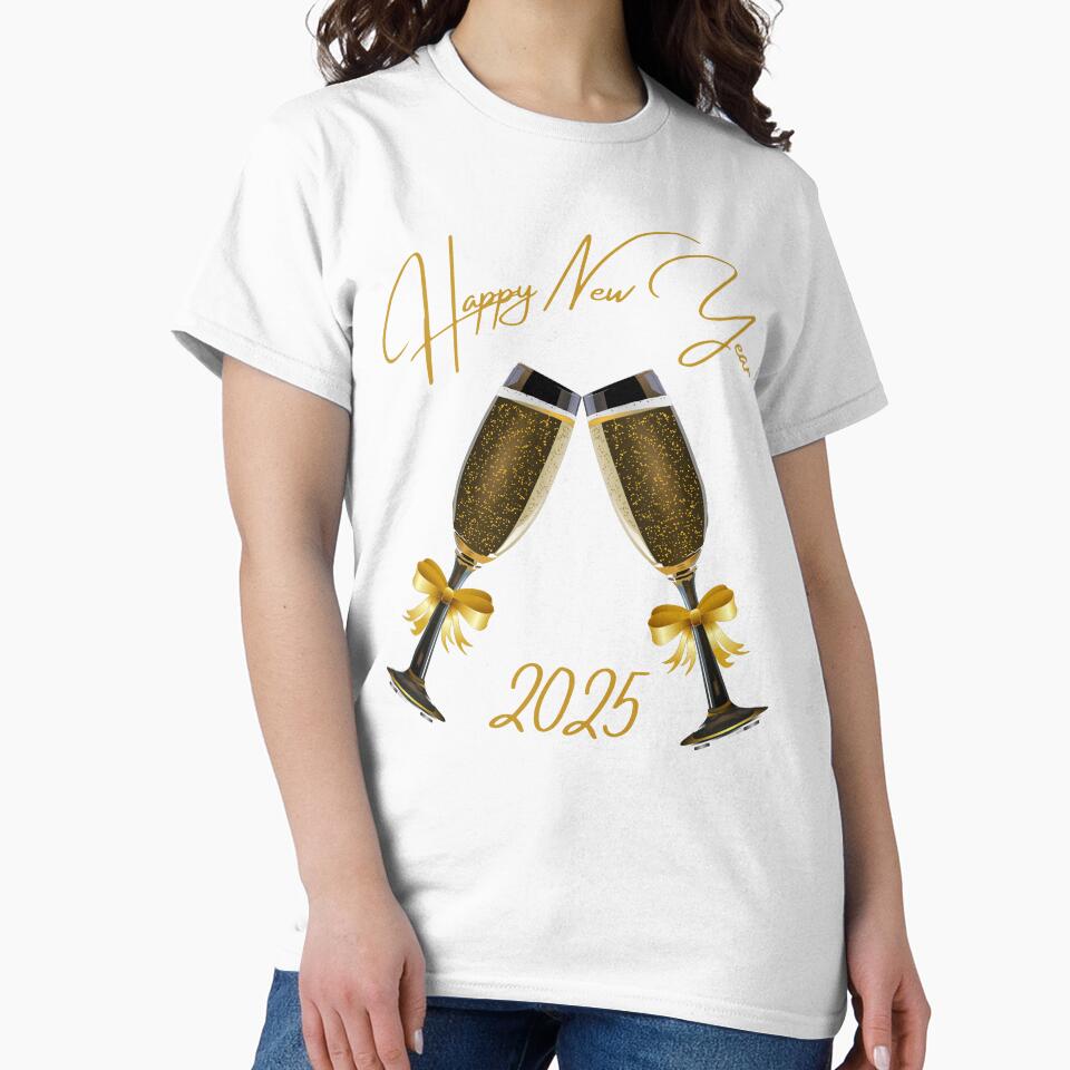 Happy New Year 2025 - Champagne glasses - Happy New Year by Channel1Design