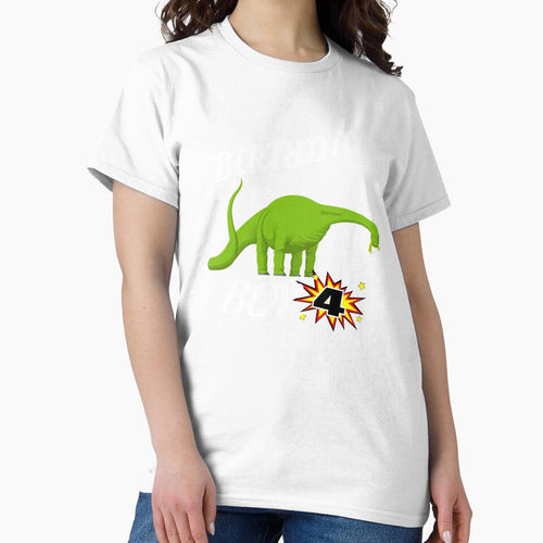 4 Years Old Birthday Design Dinosaur Gift Design by drwigglebutts