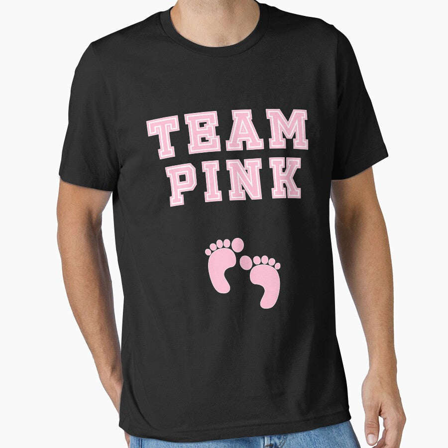 Team Girl Pink Mom Baby Shower Gender Reveal Party Cute Funny Gift by arcadetoystore