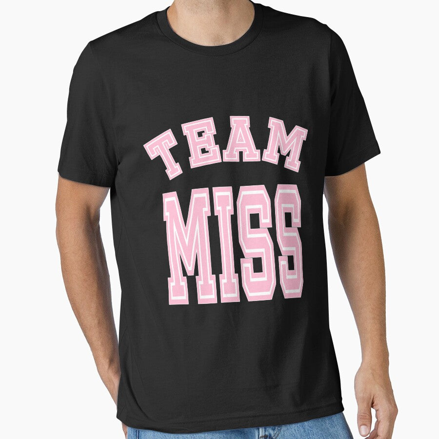 Team Miss Pink Girl Mom Baby Shower Gender Reveal Party Cute Funny Gift by arcadetoystore