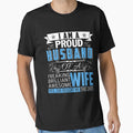 I Am A Proud Husband Of A Freaking Awesome Brilliant Wife T-Shirt by Leevinstee