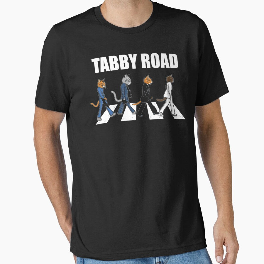 Tabby Road Cats Cool Cat Graphic Tee by JWArtStudio