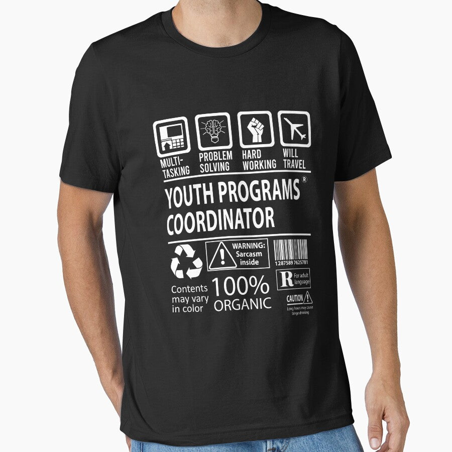 Youth Programs Coordinator T Shirt - MultiTasking Certified Job Gift Item Tee by sabinacsnm