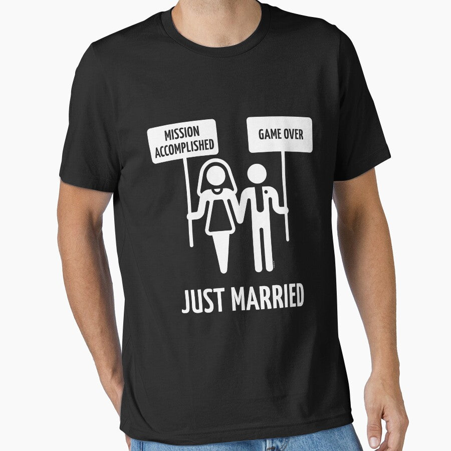 Just Married – Mission Accomplished – Game Over (White) by MrFaulbaum