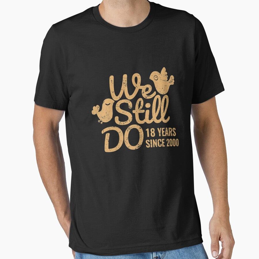 18th Wedding Anniversary Gift Tee Eighteen Years of Marriage Couple Clothing, Phone Cases And Other Gifts by MemWear