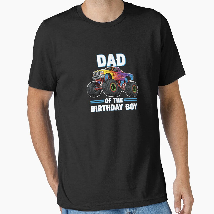 Dad Of The Birthday Boy Monster Truck Father Son Celebration by PopStars1993