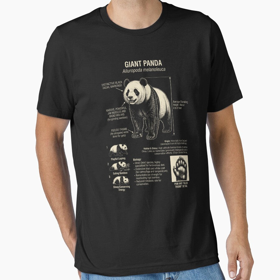 Panda Scientific Anatomy Biology Animal Lover by Kimberley King Art  King Art