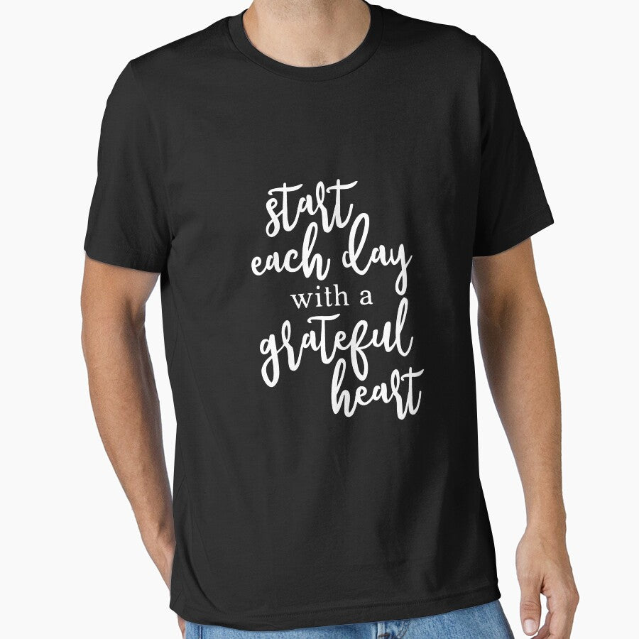 Start Each Day With A Grateful Heart White by amazingjoy