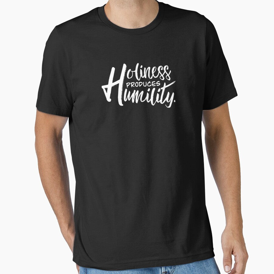 Holiness Produces Humility Christian White Typography by Neeshki