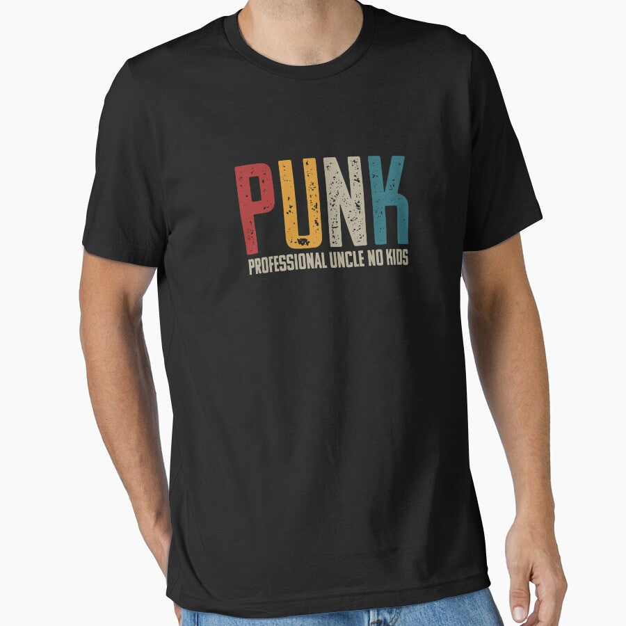 PUNK Professional Uncle No Kids Retro Family Vintage Funny Uncle by Go-Fun