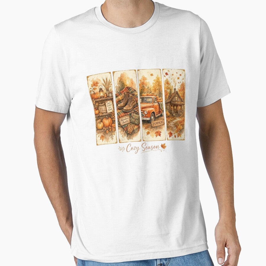 Retro Funny Autumn Pumpkin Fall Vibes Cute Cozy Season by CF_VintageDesign