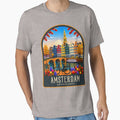 Amsterdam Vintage Travel Illustration by HomeLivingCo