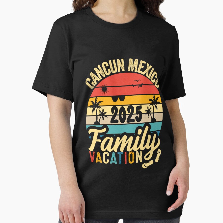 Retro Family Vacation 2025 Cancun Mexico Matching Summer by Micro-dose