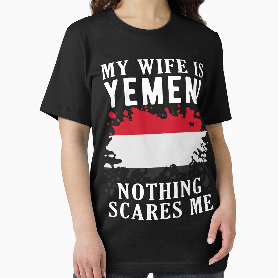 My Wife Is Yemeni Nothing Scares Me Yemen Flag by OX-tright