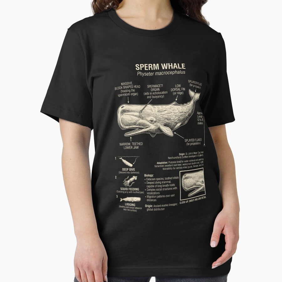 Sperm Whale Scientific Anatomy Biology Animal Lover by Kimberley King Art  King Art