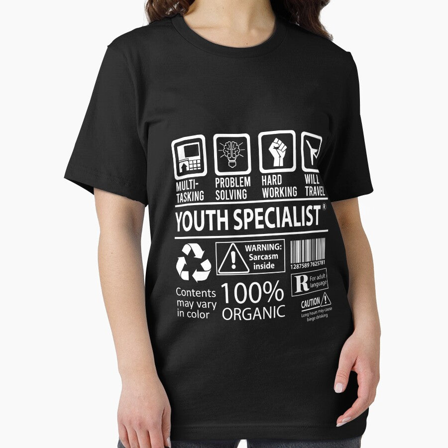 Youth Specialist T Shirt - MultiTasking Certified Job Gift Item Tee by sabinacsnm