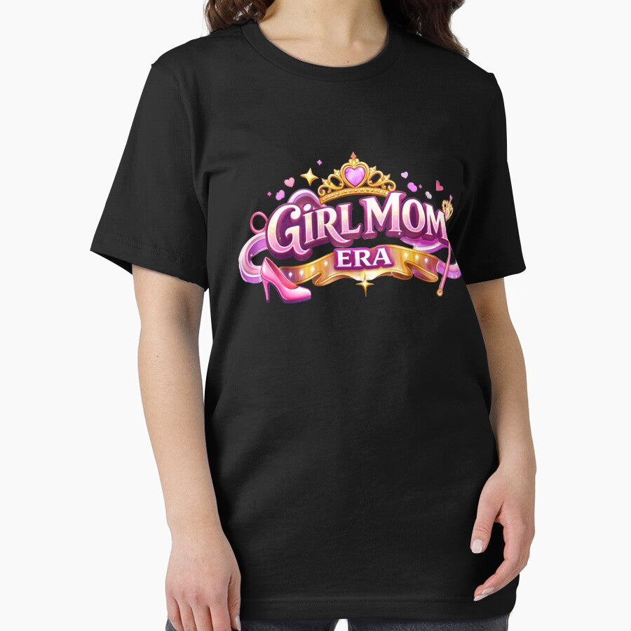 Girl Mom Era Sparkle Shirt, Trendy Girl Mom Tee, Modern Mom Shirt, Motherhood Girl Mom Gift by TKOprintdesigns